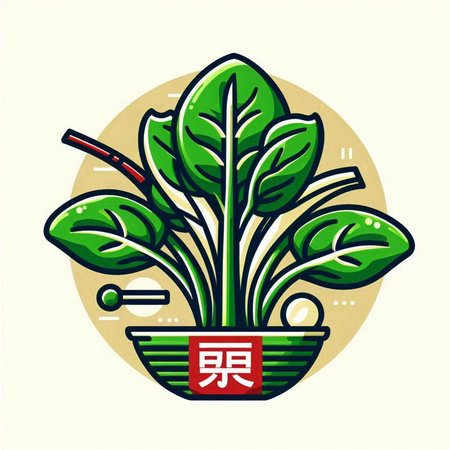 Illustration of a chinese cabbage in a bowl with chopsticksのイラスト素材