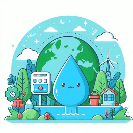 Save the planet concept. Earth day. Vector illustration in flat styleのイラスト素材