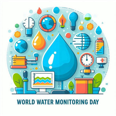 World Water Day concept with flat icons. Vector illustration for web banners, posters, flyers, brochures.のイラスト素材