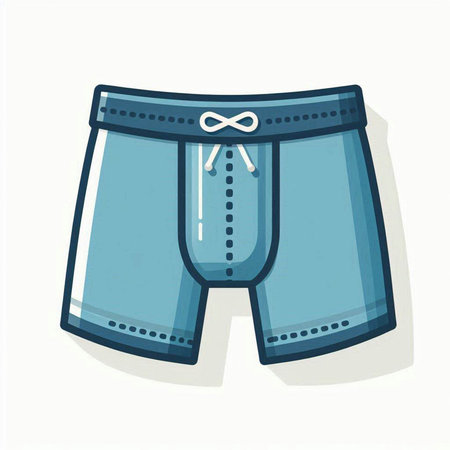 Shorts isolated on a white background. Vector illustration in cartoon style.のイラスト素材