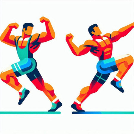 Vector illustration of running man isolated on white background. Sport and healthy lifestyle concept.のイラスト素材