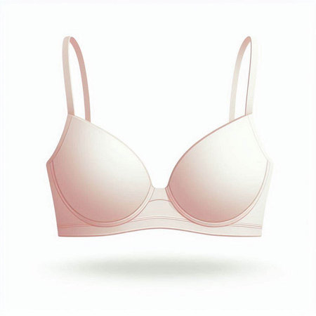Women's bra on a white background. Vector illustration. Eps 10.のイラスト素材