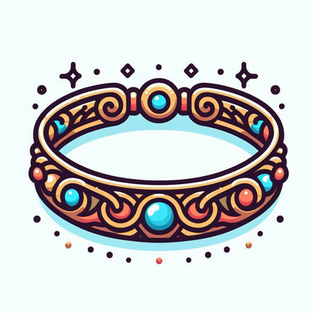 Jewelry hand drawn doodle icon. Vector illustration.のイラスト素材
