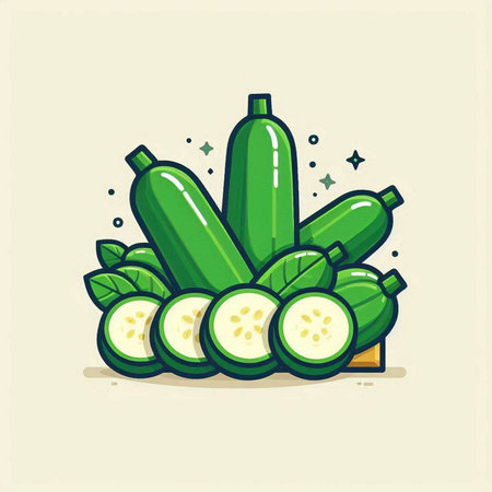 Cucumber vector illustration. Cucumber icon. Cucumber iconのイラスト素材