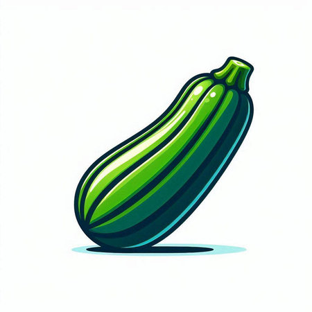 Zucchini. Hand drawn vector illustration. Isolated on white background.のイラスト素材