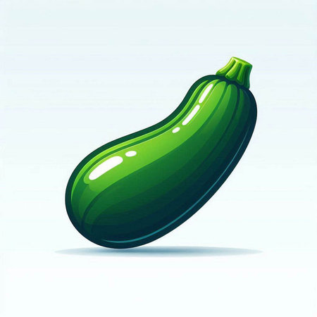 Zucchini on white background. Vector illustration. Eps 10.のイラスト素材