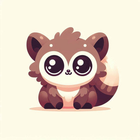 Cute cartoon cat. Vector illustration. Cute cartoon animal.のイラスト素材