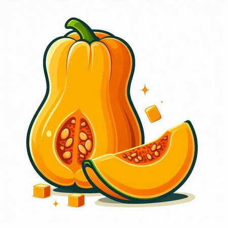 Pumpkin vector illustration isolated on white background. Vector illustration.のイラスト素材