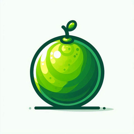 Green christmas ball isolated on a white background. Vector illustration.のイラスト素材