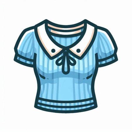 Blue polo shirt isolated on a white background. Vector illustration.のイラスト素材