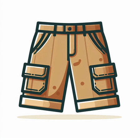 Shorts icon. Cartoon illustration of shorts vector icon for web designのイラスト素材