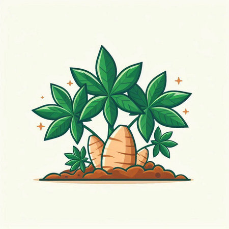 Coconut tree vector illustration isolated on white background. Flat style.のイラスト素材