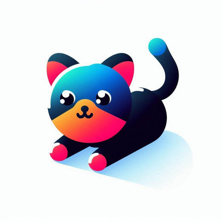 Cat on the white background. Cute cartoon character. Vector illustration.のイラスト素材