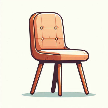 Retro armchair isolated on white background. Vector illustration in sketch style.のイラスト素材