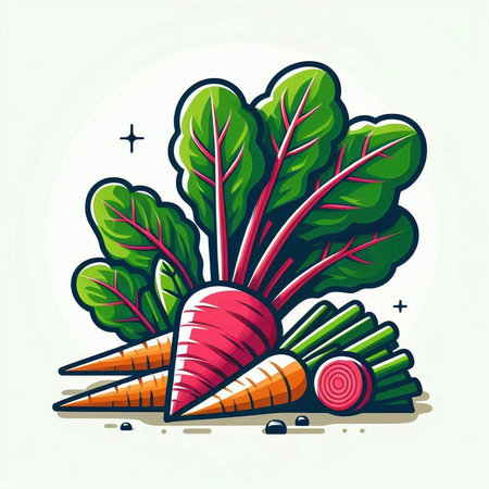 Vector illustration of fresh beetroot. Vegetable icon. Healthy food.のイラスト素材