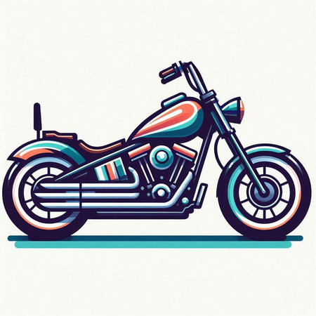 Motorcycle. Vintage motorcycle. Motorcycle design. Vector illustration.のイラスト素材