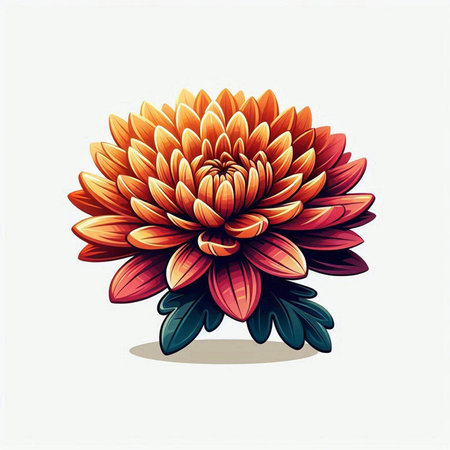 Dahlia flower isolated on white background. Vector illustration for your designのイラスト素材