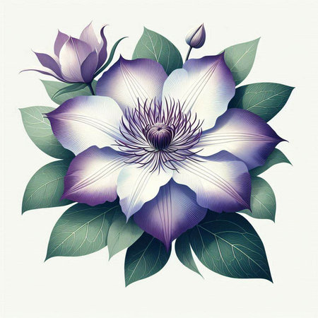 Beautiful flower in watercolor style. Hand drawn vector illustration.のイラスト素材