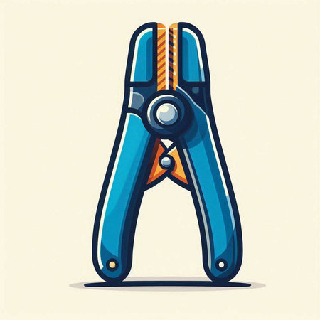 Pair of pliers. Vector illustration of a pliers.のイラスト素材