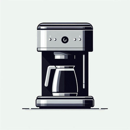 Coffee machine. Vector illustration for your design. EPS 10のイラスト素材