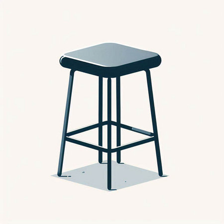 Bar stool on white background. Vector illustration. Eps 10 file.のイラスト素材