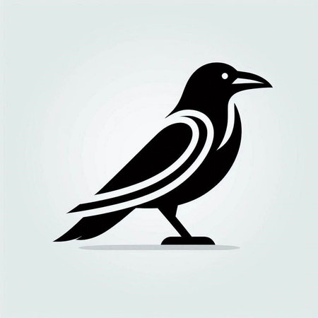 Crow icon. Vector illustration eps 10. Bird symbol.のイラスト素材