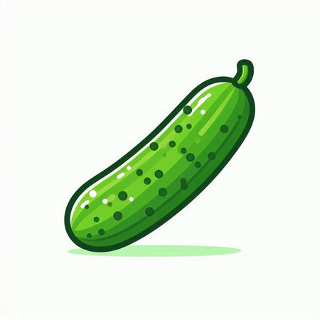 Cucumber icon isolated on white background. Cucumber vector illustration.のイラスト素材