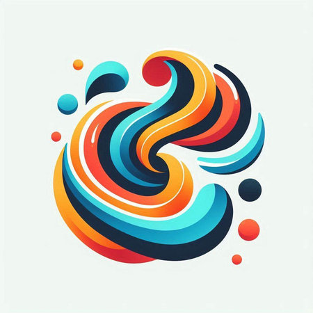Abstract colorful liquid shape. Vector design element for your corporate identity.のイラスト素材