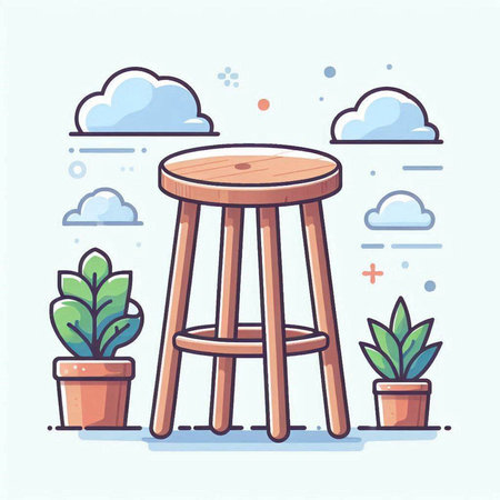 Furniture in flat style. Furniture for the house. Vector illustrationのイラスト素材