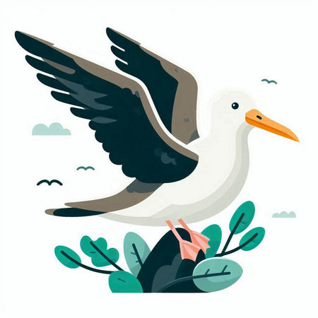 Lion and dice on white background. Cute cartoon vector illustration.のイラスト素材