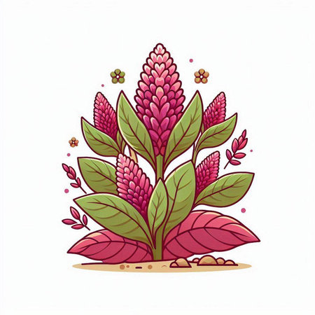 Celosia flower isolated on white background. Vector illustration.のイラスト素材