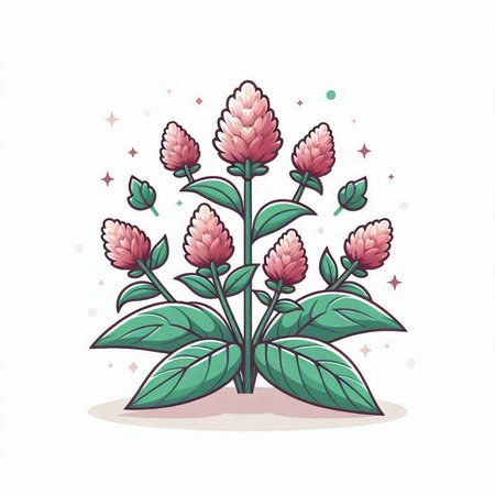Celosia flower isolated on white background. Vector illustration.のイラスト素材