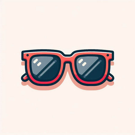 Retro sunglasses icon isolated on white background. Vector stock illustration.のイラスト素材