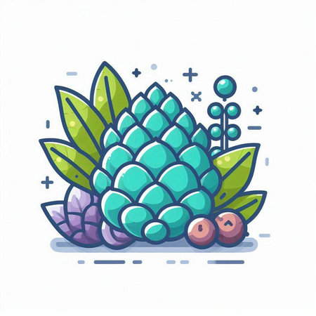 Man working at home office. Vector illustration in flat cartoon style.のイラスト素材