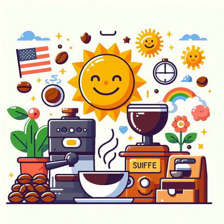 Coffee shop, coffee shop, cafe, restaurant, vector illustration.のイラスト素材