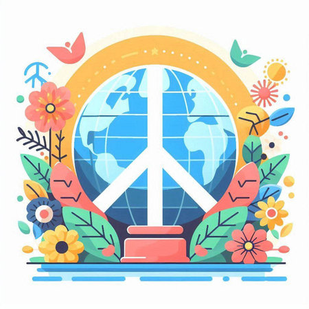 International Day of Travel and Tourism. Vector illustration in flat style.のイラスト素材