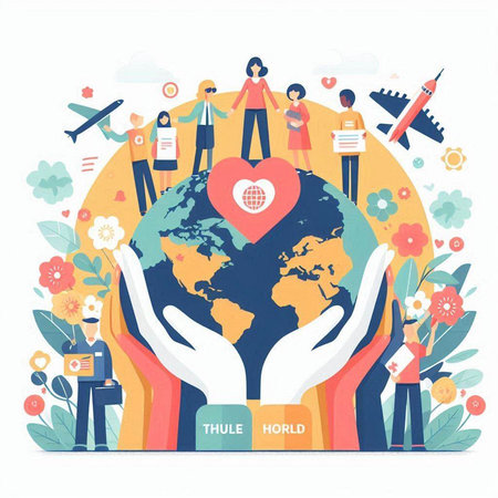 World health day concept. Flat vector illustration. World health day concept.のイラスト素材