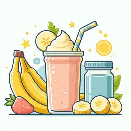 Illustration of a bowl of deep fried chinese noodles and soy sauce.のイラスト素材