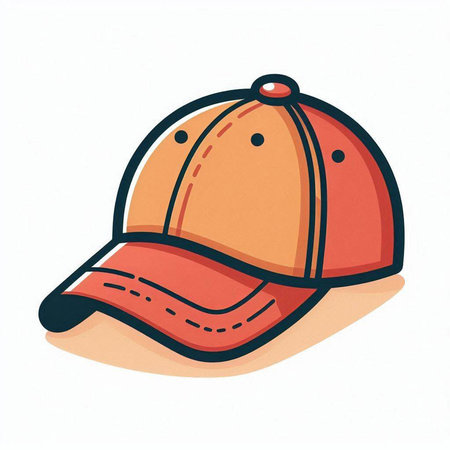Baseball cap on a white background. Vector illustration of baseball capのイラスト素材