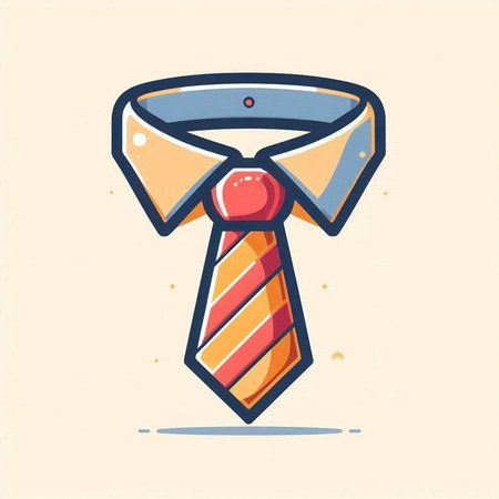 Illustration of a necktie. Vector illustration of a tie.のイラスト素材