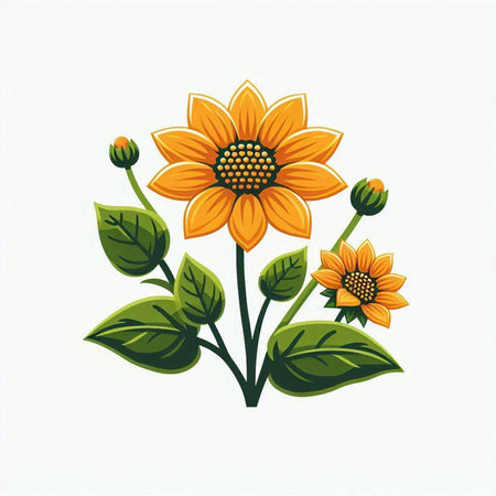 Flower design over white background, vector illustration eps10.のイラスト素材