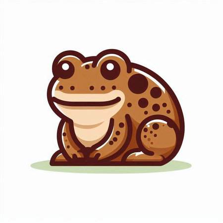 Frog isolated on white background. Vector illustration. Eps 10.のイラスト素材