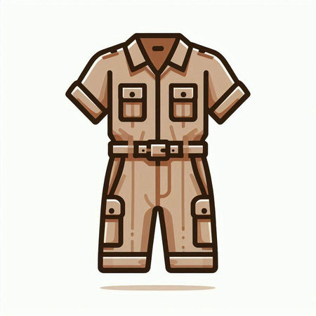Rescue suit isolated on a white background. Vector illustration.のイラスト素材
