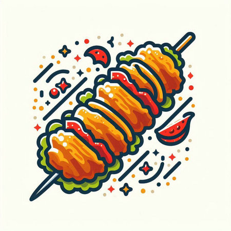 Modern high-speed train on the background of green trees. Vector illustration.のイラスト素材