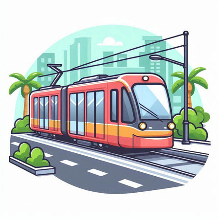 Grilled kebab on skewers. Vector illustration in flat style.のイラスト素材