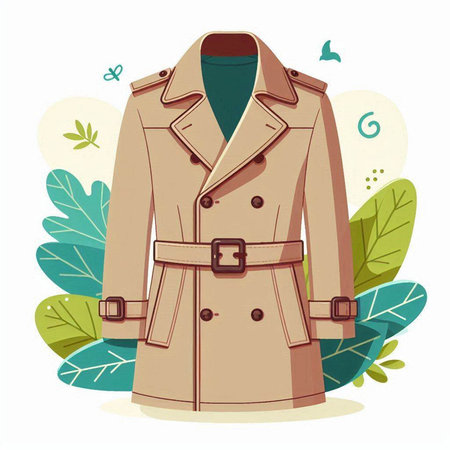Set of men's clothes and accessories. Vector illustration in flat styleのイラスト素材