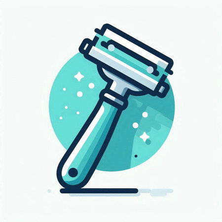 Razor icon, vector illustration. Flat design style with long shadow.のイラスト素材