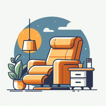 Cute red panda sitting on a rock. Vector illustration.のイラスト素材