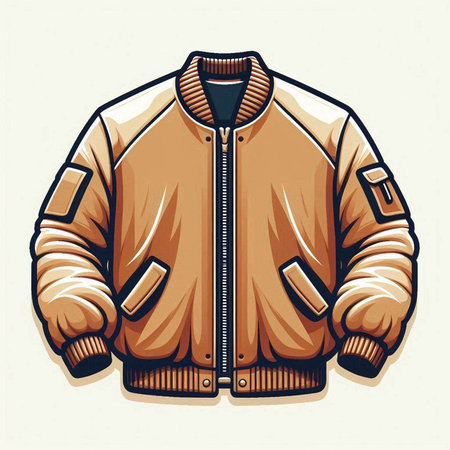 Illustration of men's jacket in retro style. Vector illustration.のイラスト素材