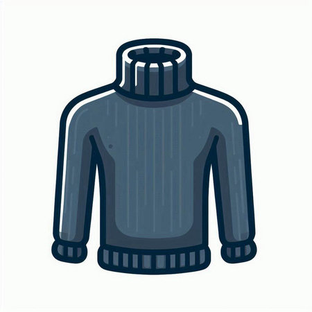 Woolen sweater. Vector illustration isolated on a white background.のイラスト素材